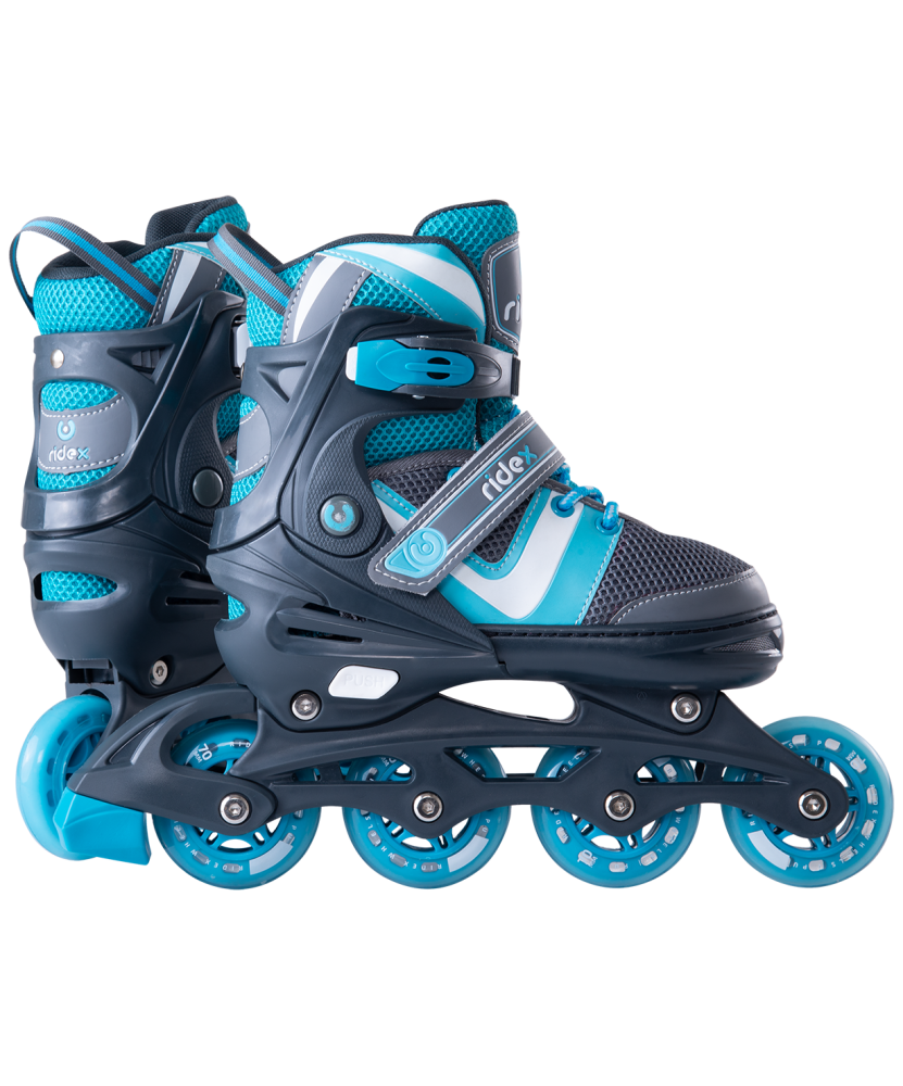 Ролики раздвижные Ridex Wing Blue, пластиковая рама