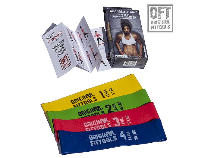 Набор латексных мини-эспандеров Original FitTools FT-MBST