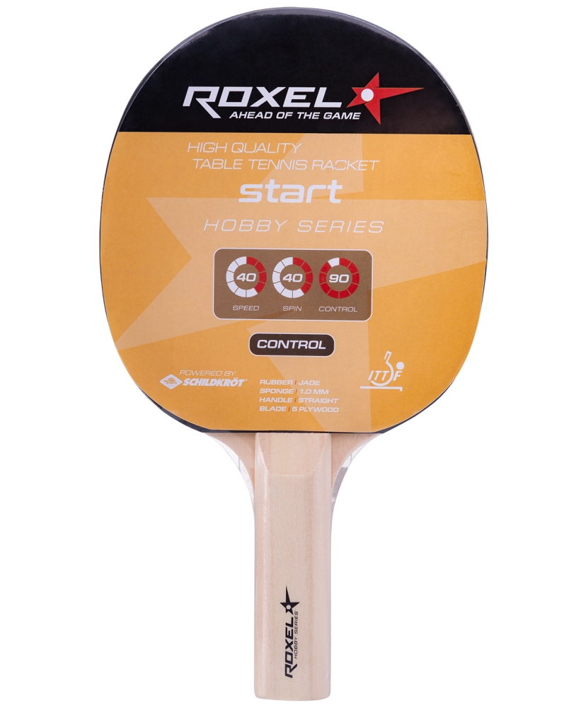 Ракетка для настольного тенниса Roxel Hobby Start, прямая