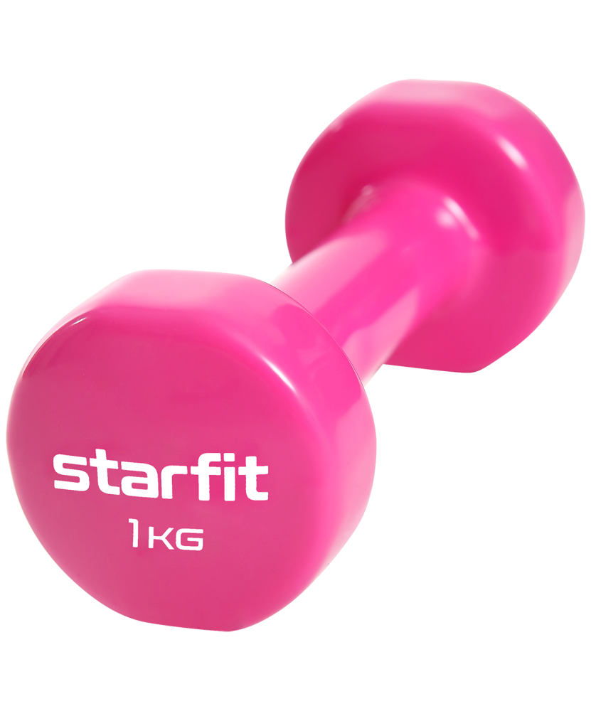 Гантель виниловая Starfit Core DB-101, 1 кг, розовый