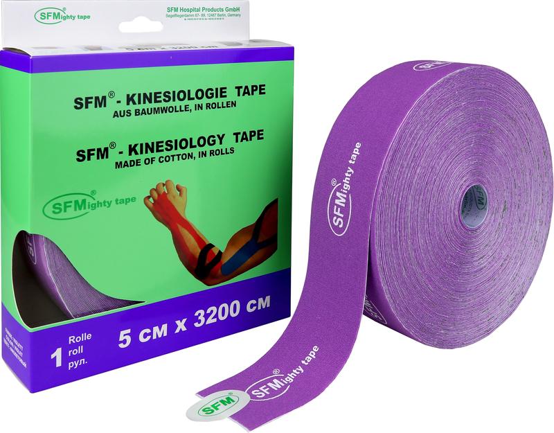Кинезио тейп SFM-Plaster 5x3200 фиолетовый 4036534850053 с логотипом