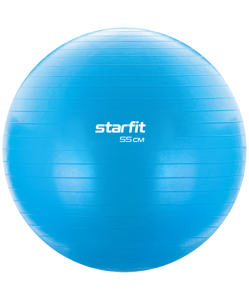 Фитбол STARFIT Core GB-104 антивзрыв, 900 гр, синий, 55см