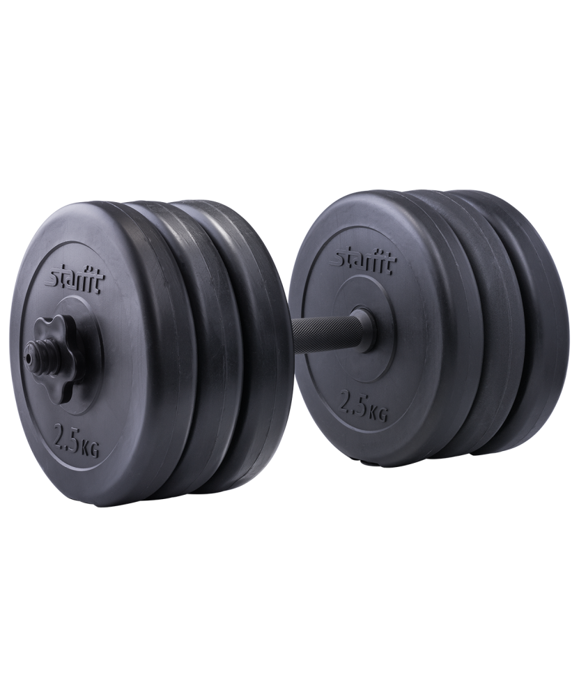 Гантель разборная пластиковая в коробке Starfit DB-711, 15,5 кг 
