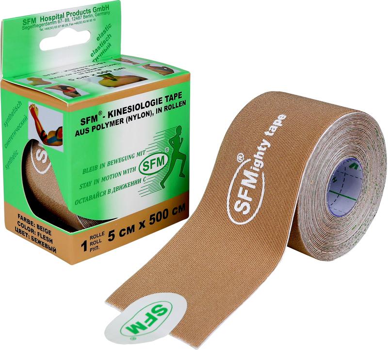 Кинезио тейп SFM-Plaster 5x500 бежевый 4036534852057 с логотипом