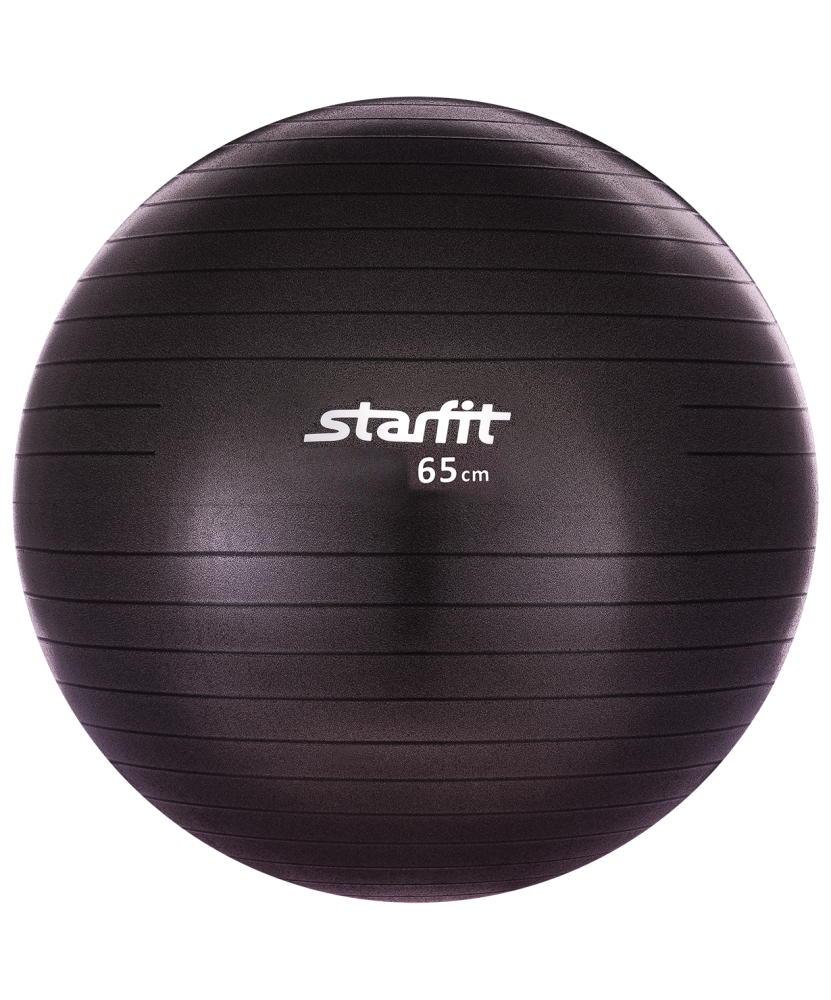 Мяч гимнастический Starfit GB-101 65см, антивзрыв, черный