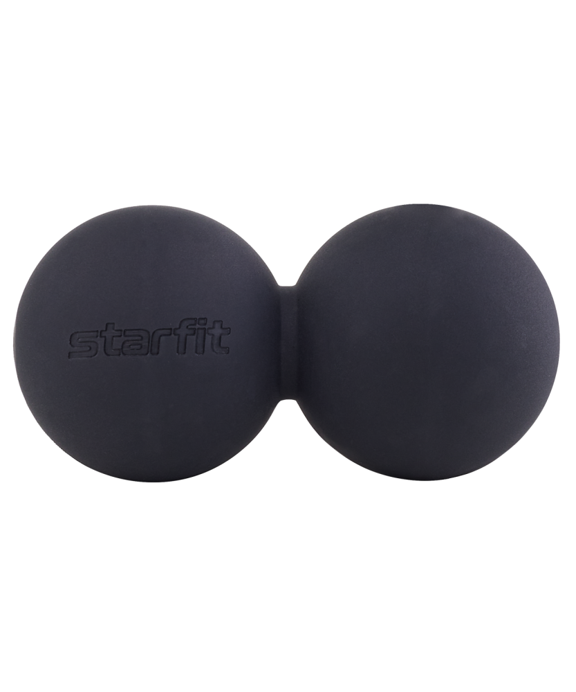 Мяч для МФР Starfit RB-106, 6 см, силикагель, двойной, черный