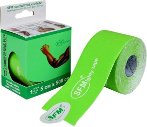 Кинезио тейп SFM-Plaster 5x500 зеленый 4036534833056 с логотипом