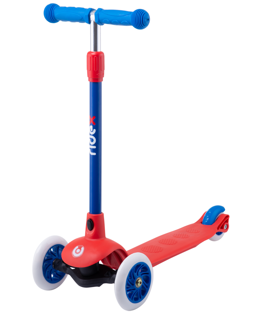Самокат 3-колесный Ridex Hero, 120/80 мм, красный/синий
