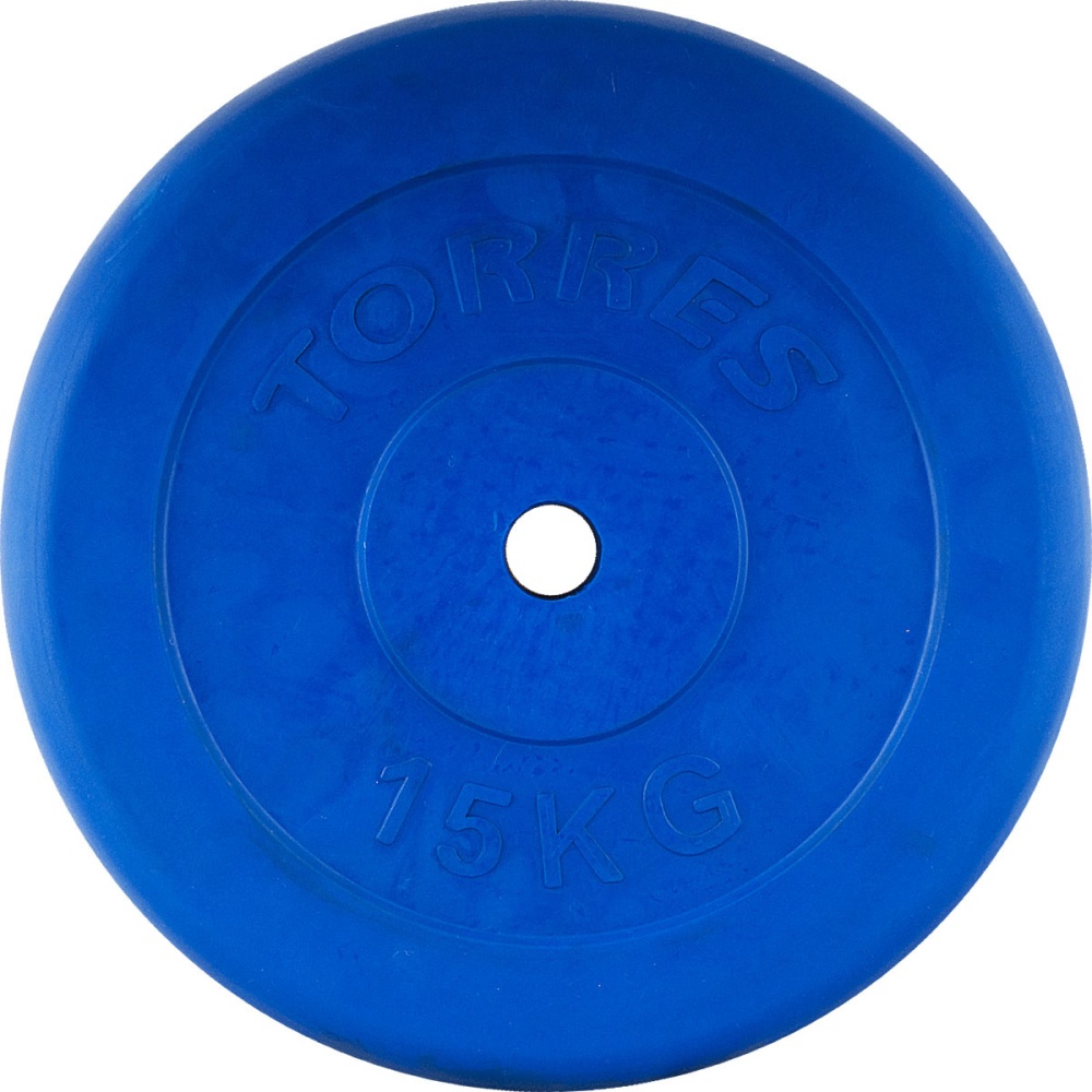 Torres (PL504215) Диск обрезиненный 15кг синий