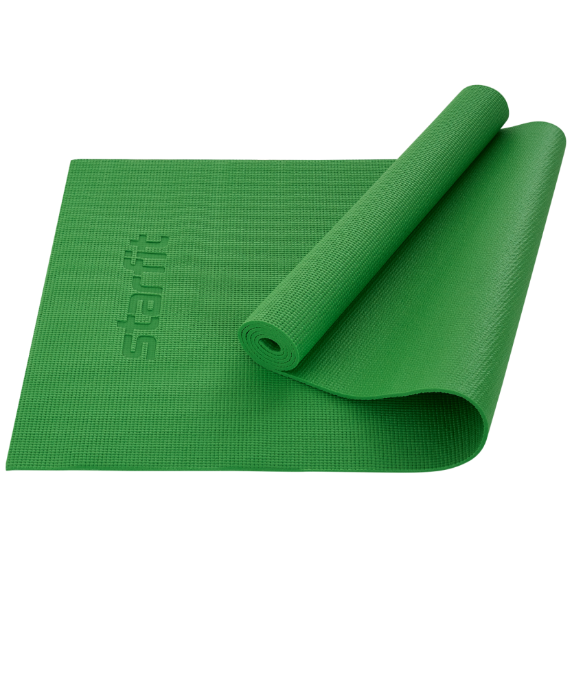Коврик для йоги и фитнеса Starfit FM-101, PVC, 173x61x0,5 см, зеленый