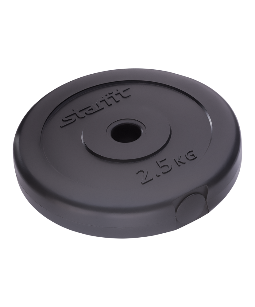 Диск пластиковый Starfit BB-203, d=26 мм, черный, 2,5 кг