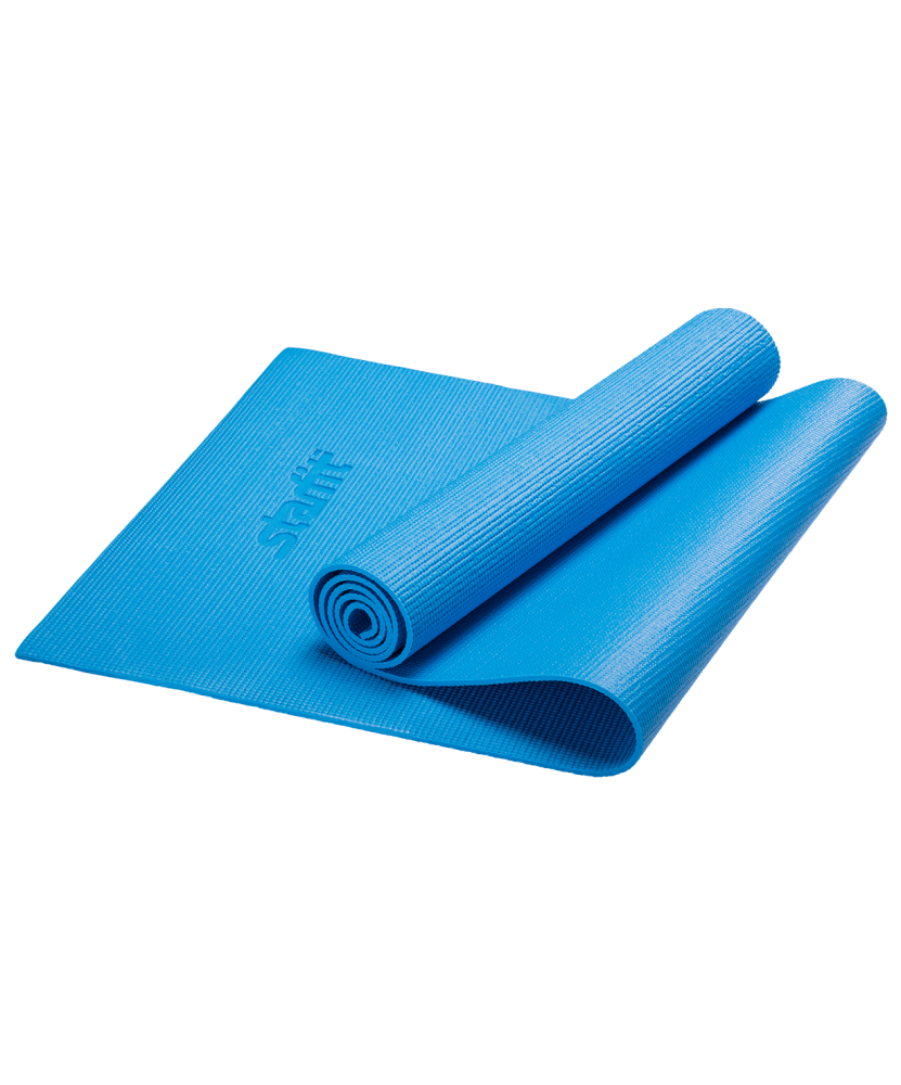 Коврик для йоги Starfit FM-101, PVC, 173x61x0,8 см, синий
