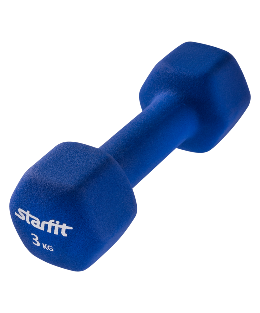 Гантель неопреновая Starfit DB-201 3 кг, синий