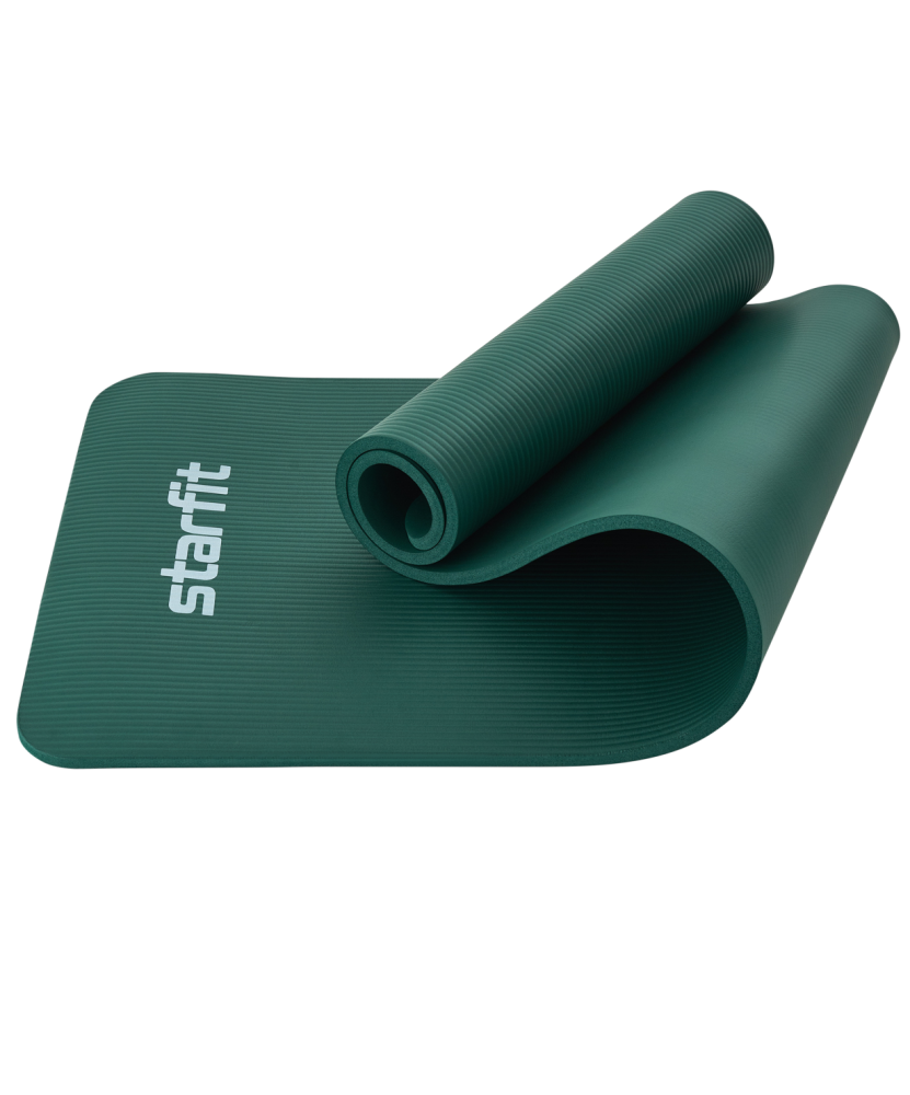 Коврик для йоги и фитнеса Starfit FM-301, NBR, 183x61x1,2 см, изумрудный