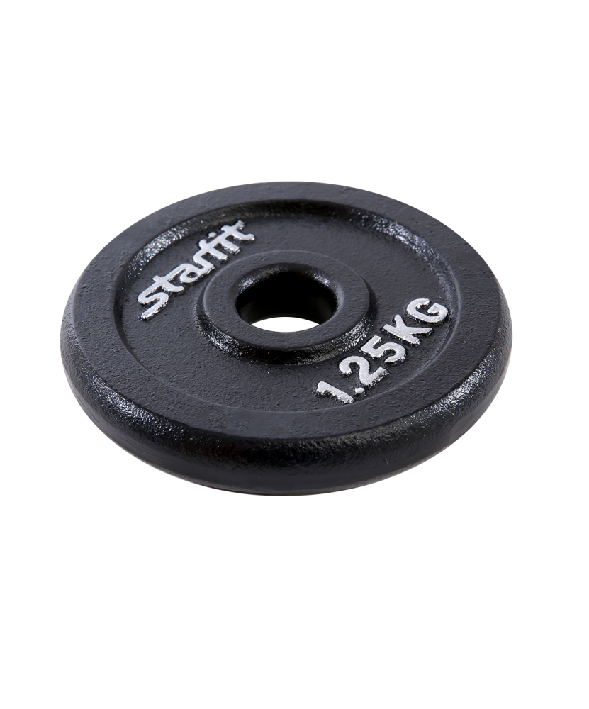 Диск чугунный Starfit BB-204 1,25 кг, d=26 мм, черный