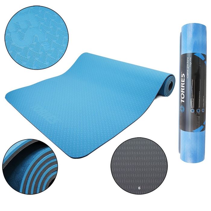 Коврик для йоги Torres COMFORT 6