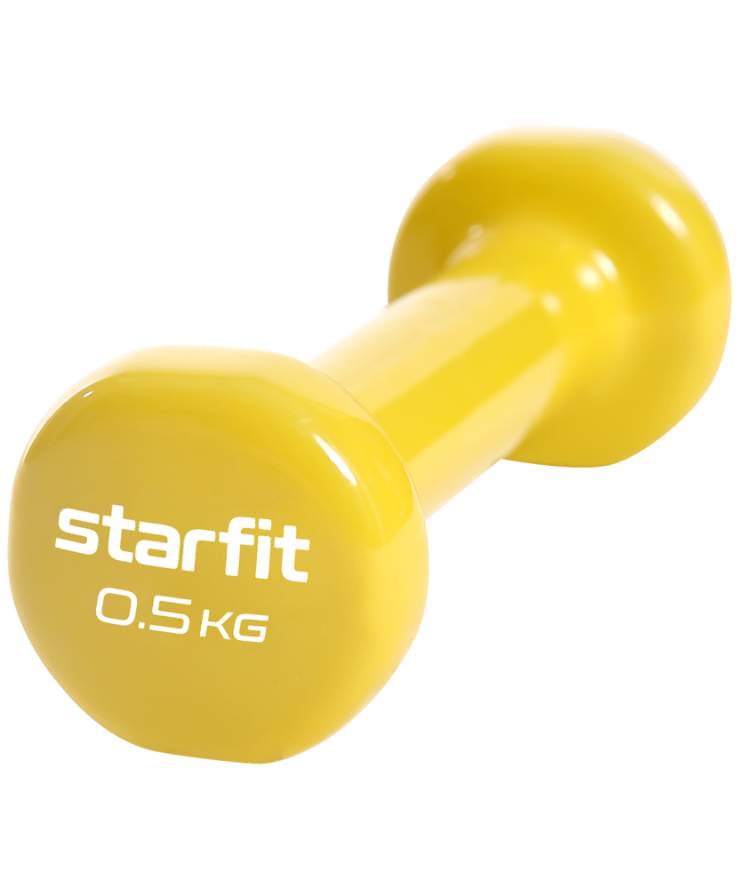 Гантель виниловая Starfit Core DB-101, 0,5 кг, желтый