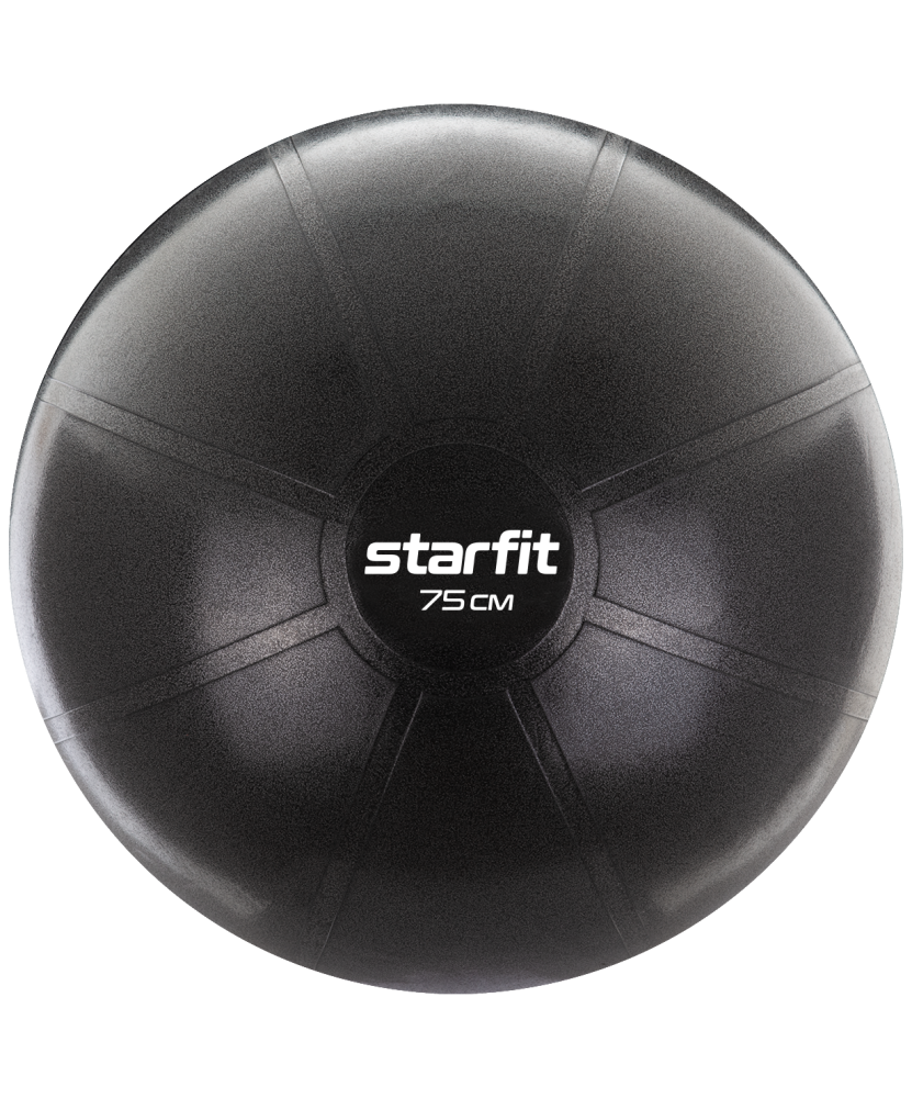 Фитбол высокой плотности STARFIT Pro GB-107 антивзрыв, 1400 гр, черный, 75см