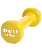 Гантель виниловая Starfit Core DB-101, 0,5 кг, желтый
