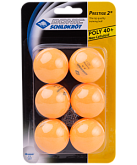 Мяч для настольного тенниса Donic-Schildkrot 2* Prestige, оранжевый, 6 шт.