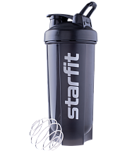 Шейкер спортивный Starfit FB-200, сферическое дно, серый/черный