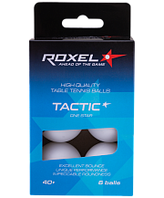 Мяч для настольного тенниса Roxel 1* Tactic УТ-00015360 белый, 6 шт.