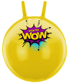 Мяч-попрыгун с рожками Starfit GB-0402, WOW, 55см, 650 гр, жёлтый, антивзрыв