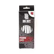 Шнурки для коньков "BIG BOY Premium с пропиткой" арт. BB-LACES-PRM-305WT, полиэстер, 305см, белый