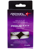 Мяч для настольного тенниса Roxel 3* Prime УТ-00015364 белый, 6 шт.