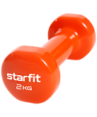 Гантель виниловая Starfit Core DB-101, 2 кг, оранжевый