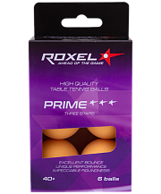 Мяч для настольного тенниса Roxel 3* Prime УТ-00015365 оранжевый, 6 шт.