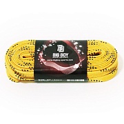 Шнурки для коньков "BIG BOY Comfort Line с пропиткой" арт.BB-LACES-CL-305YL, полиэстер, 305см, желт