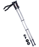 Палки для скандинавской ходьбы Berger Longway, 77-135 см, 2-секционные, серый/чёрный