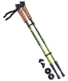Палки для скандинавской ходьбы Berger Forester, 67-135 см, 3-секционные, болотный/жёлтый