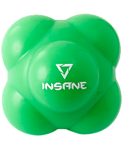 Мяч для тренировки скорости реакции Insane IN22-RB100, силикагель, зеленый, диаметр 6,8 см