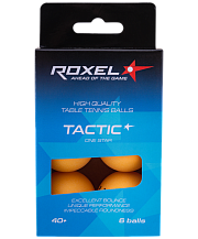 Мяч для настольного тенниса Roxel 1* Tactic УТ-00015361 оранжевый, 6 шт.