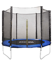 Батут c сеткой Basefit TR-201 244 см, синий