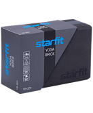Блок для йоги Starfit YB-201 EVA, 22,8х15,2х10 см, 350 гр, черно-серый