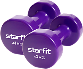 Гантель виниловая Starfit Core DB-101 4 кг, фиолетовый, 2 шт