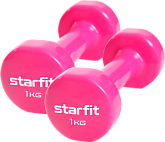 Гантель виниловая Starfit Core DB-101 1 кг, розовый, 2 шт