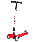 Самокат 3-колесный Ridex Smart 3D, 120/80 мм, красный